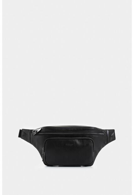 Riñonera Arezzo De Cuero Para Hombre Casual Riñonera Arezzo De Cuero Para Hombre Casual Negro VÉLEZ