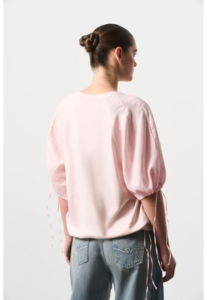 Camiseta En Lino Y Tejido De Punto Para Mujer Gael Camiseta En Lino Y Tejido De Punto Para Mujer Gael Rosado S VÉLEZ