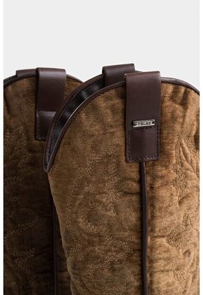 Botas Salvinia En Textil Y Cuero Para Mujer Acabado Vintage Botas Salvinia En Textil Y Cuero Para Mujer Acabado Vintage Cafe 37 VÉLEZ