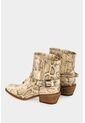 Botines Tacón Texano De Cuero Para Mujer Folia Pitón Botines Tacón Texano De Cuero Para Mujer Folia Pitón Beige 35 Vélez de Vélez