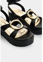 Sandalia Plataforma De Cuero Para Mujer Lagoon Sandalia Plataforma De Cuero Para Mujer Lagoon Negro 36 VÉLEZ de Vélez