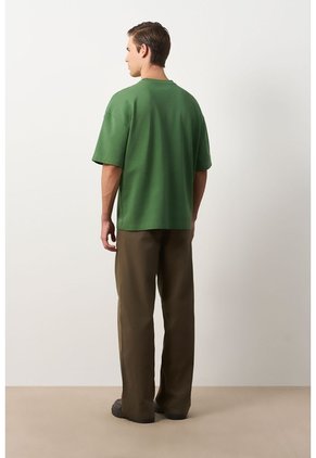 Camiseta Relaxed Fit Para Hombre Camiseta Relaxed Fit Para Hombre Verde XS VÉLEZ