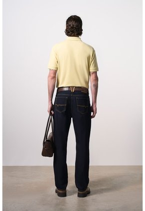 Polo Manga Corta Semi Fit Para Hombre Polo Manga Corta Semi Fit Para Hombre Amarillo XS VÉLEZ