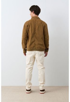 Chaqueta Vireo En Dril Para Hombre Semi Ajustada Chaqueta Vireo En Dril Para Hombre Semi Ajustada Cafe Claro L VÉLEZ