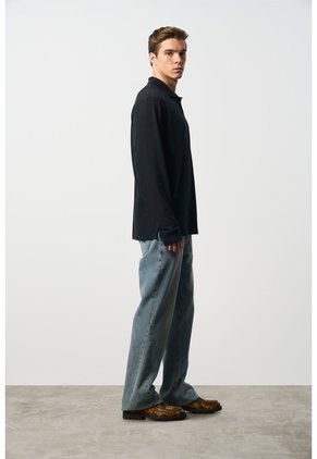 Polo Manga Larga En Algodón Para Hombre Nápoles Polo Manga Larga En Algodón Para Hombre Nápoles Negro S VÉLEZ
