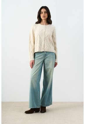 Cardigan Tejido Con Lúrex Para Mujer Soren Cardigan Tejido Con Lúrex Para Mujer Soren Crema XS VÉLEZ