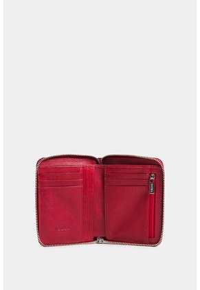 Billetera Grecia De Cuero Para Mujer Brillo Natural Billetera Grecia De Cuero Para Mujer Brillo Natural Rojo Vélez