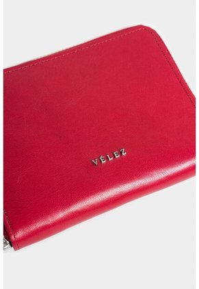 Billetera Grecia De Cuero Para Mujer Brillo Natural Billetera Grecia De Cuero Para Mujer Brillo Natural Rojo Vélez