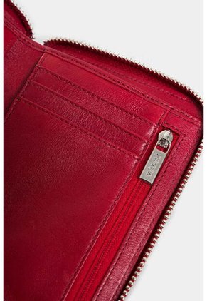 Billetera Grecia De Cuero Para Mujer Brillo Natural Billetera Grecia De Cuero Para Mujer Brillo Natural Rojo Vélez