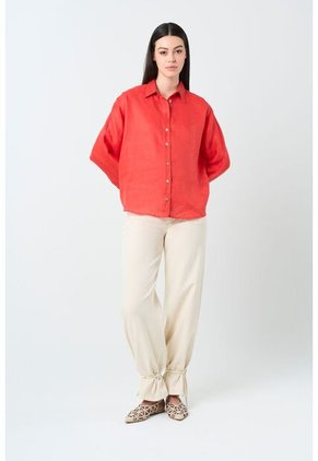 Camisa Peonia Para Mujer Manga Murciélago Camisa Peonia Para Mujer Manga Murciélago Coral XL VÉLEZ