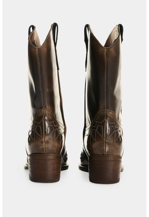 Bota Texana En Cuero Para Mujer Dino Bota Texana En Cuero Para Mujer Dino Tabaco 34 VÉLEZ