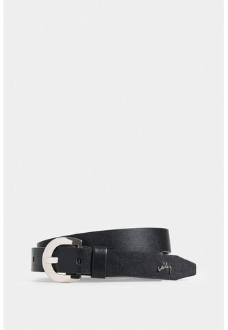 Cinturón Unifaz De Cuero Abatanado Para Mujer Con Puntera Hexagonal Cinturón Unifaz De Cuero Abatanado Para Mujer Con Puntera Hexagonal Negro S VÉLEZ Vélez