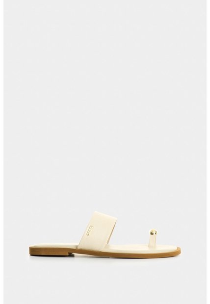 Sandalia Plana De Cuero Para Mujer Thala Sandalia Plana De Cuero Para Mujer Thala Beige 39 VÉLEZ
