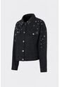 Chaqueta Black Para Mujer Silueta Trucker Chaqueta Black Para Mujer Silueta Trucker Negro XL VÉLEZ de Vélez