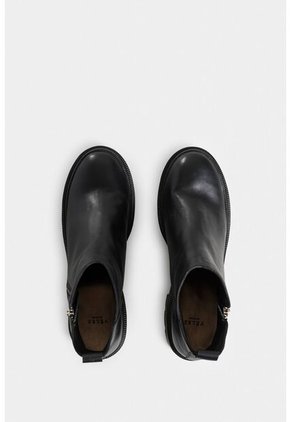 Botines Burdeos De Cuero Para Mujer Suela Tractorada Botines Burdeos De Cuero Para Mujer Suela Tractorada Negro 37 Vélez