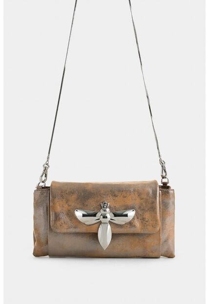 Manos Libres Iris De Cuero Tipo Folia Para Mujer Abeja Insignia Manos Libres Iris De Cuero Tipo Folia Para Mujer Abeja Insignia Plata Vélez