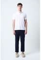 Polo Lucca Manga Corta Para Hombre Texturizada Polo Lucca Manga Corta Para Hombre Texturizada Blanco XL VÉLEZ de Vélez