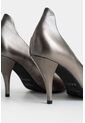 Tacones Cerrados Iris De Cuero Para Mujer Puntera Metálica Tacones Cerrados Iris De Cuero Para Mujer Puntera Metálica Plata 41 Vélez de Vélez