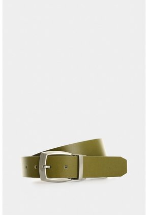 Cinturón Doble Faz De Cuero Para Hombre Serpia Cinturón Doble Faz De Cuero Para Hombre Serpia Verde Oliva 38 VÉLEZ