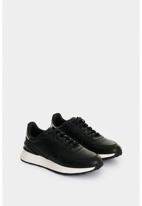 Tenis De Cuero Y Folia Para Mujer Cooper Tenis De Cuero Y Folia Para Mujer Cooper Negro 41 VÉLEZ