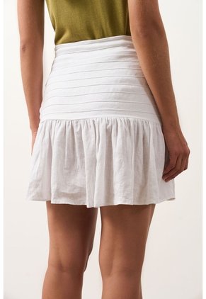 Falda Corta En Lino Mira Para Mujer Falda Corta En Lino Mira Para Mujer Blanco 12 VÉLEZ