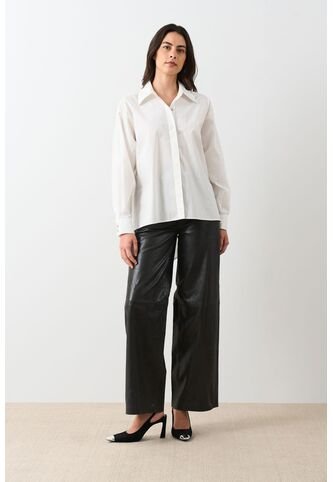 Camisa Manga Larga Oversized Para Mujer Astra Camisa Manga Larga Oversized Para Mujer Astra Crema L VÉLEZ Vélez