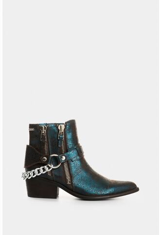 Botines De Cuero Craquelado Para Mujer Marine Botines De Cuero Craquelado Para Mujer Marine Cafe 37 VÉLEZ Vélez