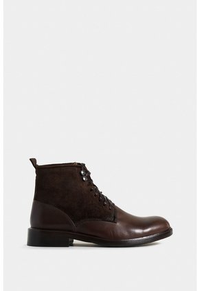 Botas Solar De Cuero Para Hombre Combinación De Texturas Botas Solar De Cuero Para Hombre Combinación De Texturas Cafe 40 VÉLEZ