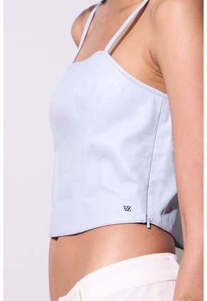 Top De Cuero Para Mujer Starlight Top De Cuero Para Mujer Starlight Azul Claro M VÉLEZ