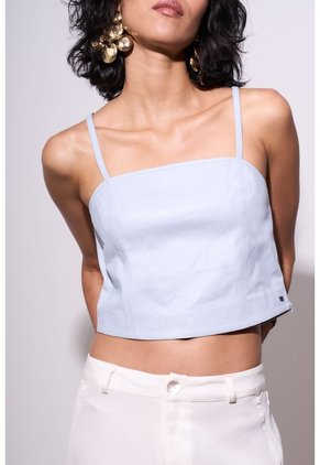 Top De Cuero Para Mujer Starlight Top De Cuero Para Mujer Starlight Azul Claro M VÉLEZ