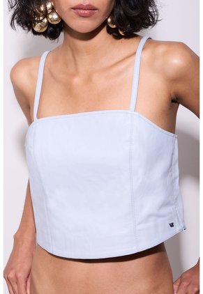 Top De Cuero Para Mujer Starlight Top De Cuero Para Mujer Starlight Azul Claro M VÉLEZ