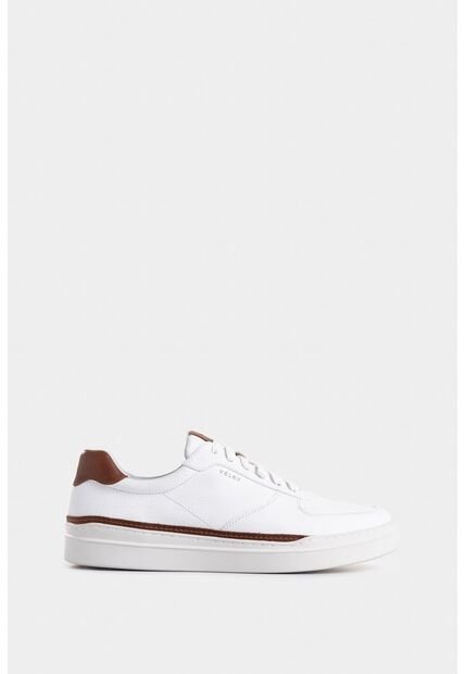 Tenis Whited De Cuero Para Hombre Detalle Contraste Tenis Whited De Cuero Para Hombre Detalle Contraste Blanco 39 VÉLEZ