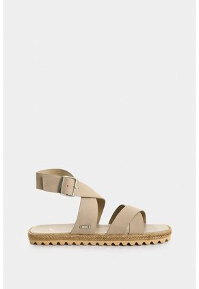 Sandalia Plana Orbi 2.0 De Cuero Para Mujer Detalle Yute Sandalia Plana Orbi 2.0 De Cuero Para Mujer Detalle Yute Arena 37 VÉLEZ