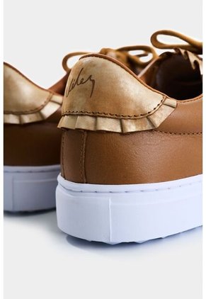 Tenis Casual De Cuero Combinados Tenis Casual De Cuero Combinados Miel 40 VÉLEZ