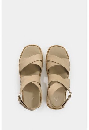 Sandalia Plana Orbi 2.0 De Cuero Para Mujer Detalle Yute Sandalia Plana Orbi 2.0 De Cuero Para Mujer Detalle Yute Arena 37 VÉLEZ