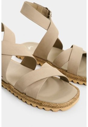 Sandalia Plana Orbi 2.0 De Cuero Para Mujer Detalle Yute Sandalia Plana Orbi 2.0 De Cuero Para Mujer Detalle Yute Arena 37 VÉLEZ