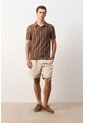 Polo Manga Corta Tejida Para Hombre Kiri Polo Manga Corta Tejida Para Hombre Kiri Tabaco XL VÉLEZ de Vélez