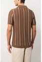 Polo Manga Corta Tejida Para Hombre Kiri Polo Manga Corta Tejida Para Hombre Kiri Tabaco XL VÉLEZ de Vélez