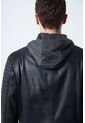 Chaqueta Belmont De Cuero Para Hombre Capucha Y Pechera Chaqueta Belmont De Cuero Para Hombre Capucha Y Pechera Negro XXL VÉLEZ de Vélez