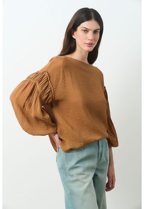 Camisa Tejida Para Mujer Almaru Camisa Tejida Para Mujer Almaru Miel S VÉLEZ