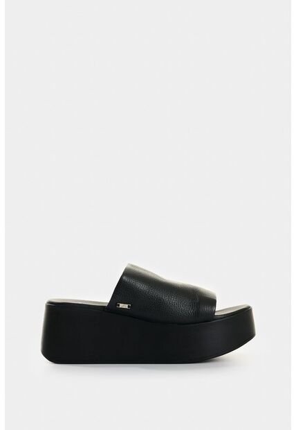 Sandalia Plataforma De Cuero Para Mujer Venus Sandalia Plataforma De Cuero Para Mujer Venus Negro 36 VÉLEZ