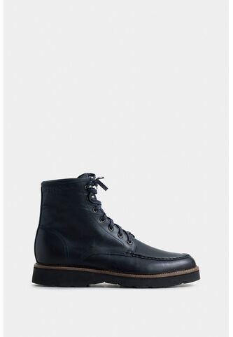 Bota Luster De Cuero Para Hombre Efecto Envejecido Bota Luster De Cuero Para Hombre Efecto Envejecido Azul Oscuro 43 VÉLEZ Vélez