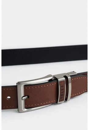 Cinturón Doble Faz De Cuero Para Hombre Doble Pasador Cinturón Doble Faz De Cuero Para Hombre Doble Pasador Miel 34 VÉLEZ