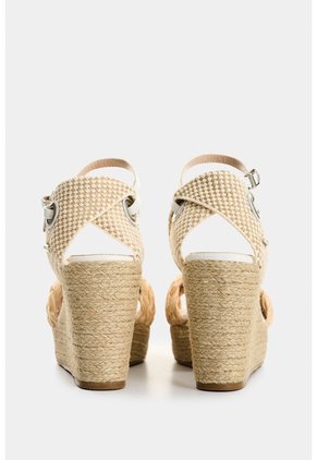 Sandalias Plataforma Amatista De Fibra Natural Para Mujer Con Capellada En Yute Sandalias Plataforma Amatista De Fibra Natural Para Mujer Con Capellada En Yute Blanco 41 VÉLEZ