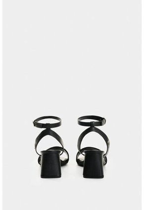 Sandalia Tacón De Cuero Grabado Para Mujer Kril Sandalia Tacón De Cuero Grabado Para Mujer Kril Negro 35 VÉLEZ