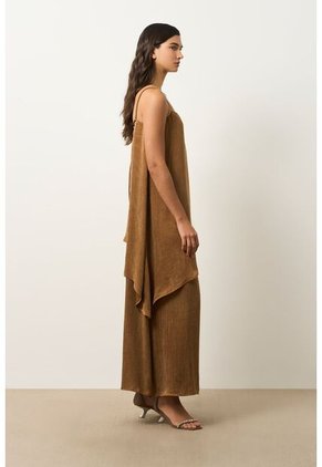 Vestido Loa Maxi Con Efecto Satinado Para Mujer Vestido Loa Maxi Con Efecto Satinado Para Mujer Miel 10 VÉLEZ