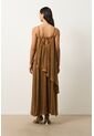 Vestido Loa Maxi Con Efecto Satinado Para Mujer Vestido Loa Maxi Con Efecto Satinado Para Mujer Miel 10 VÉLEZ de Vélez