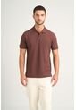 Polo Para Hombre Semi Fit Detalle Jacquard Polo Para Hombre Semi Fit Detalle Jacquard Cafe M VÉLEZ de Vélez
