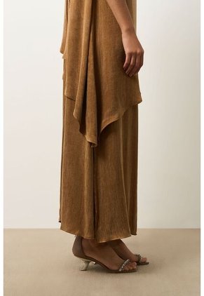 Vestido Loa Maxi Con Efecto Satinado Para Mujer Vestido Loa Maxi Con Efecto Satinado Para Mujer Miel 10 VÉLEZ