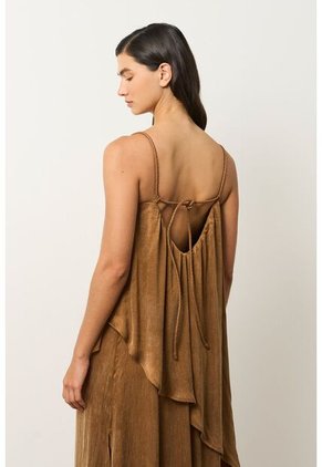 Vestido Loa Maxi Con Efecto Satinado Para Mujer Vestido Loa Maxi Con Efecto Satinado Para Mujer Miel 10 VÉLEZ